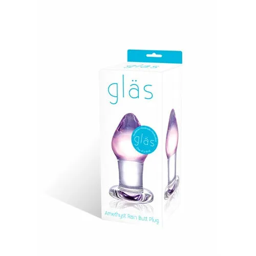 Glas Anal Amethyst Rain Butt Plug