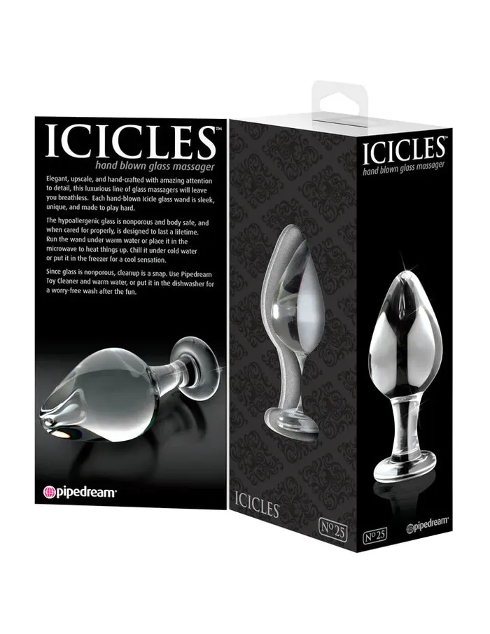 Icicles No 25 Glass Anal Plug 35 inch Pipedream Anal