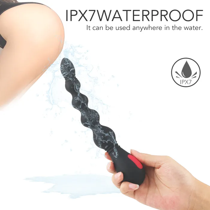 JazzToy Male Sex Toys 9 Modes Vibrating Anal Beads