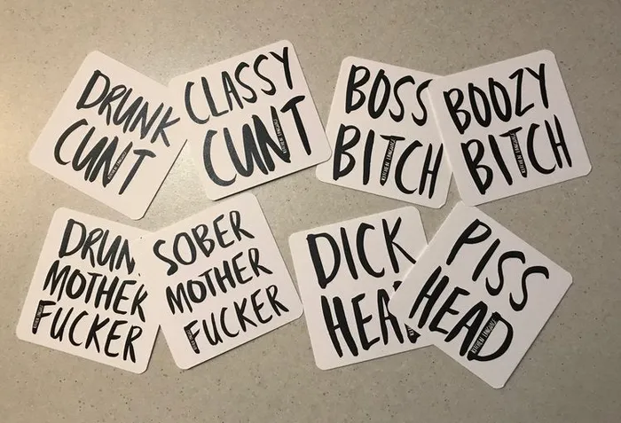 KITCHEN LANGUAGE Female Sex Toys KTCHEN LANGUAGE COASTERS FLIP 12 PACK