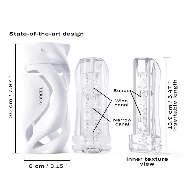 Lovely Planet USA Male Sex Toys Dorcel Deep Blow Masturbator White