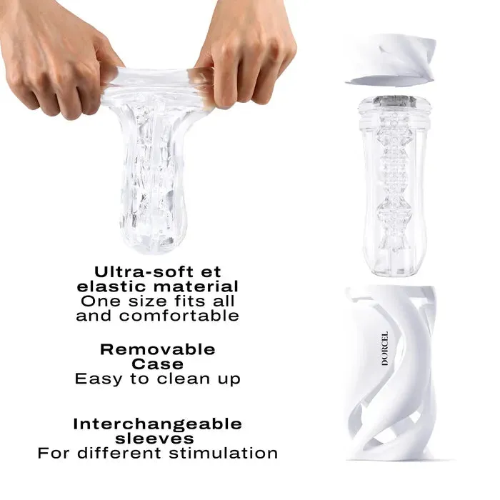 Lovely Planet USA Male Sex Toys Dorcel Deep Blow Masturbator White