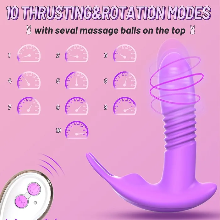 Lusty Age Female Sex Toys Wearable Dildo Telescopic Rotating Vagina Vibrator