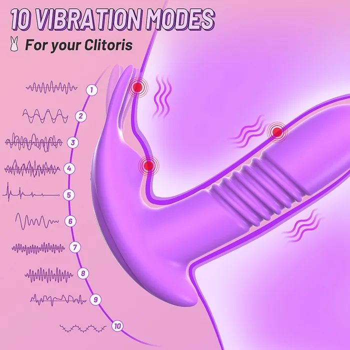 Lusty Age Female Sex Toys Wearable Dildo Telescopic Rotating Vagina Vibrator