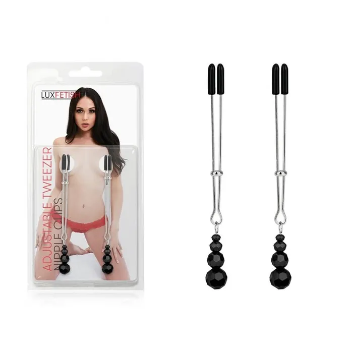 LUX FETISH ADJUSTABLE TWEEZER NIPPLE CLIPS LUX FETISH Female Sex Toys