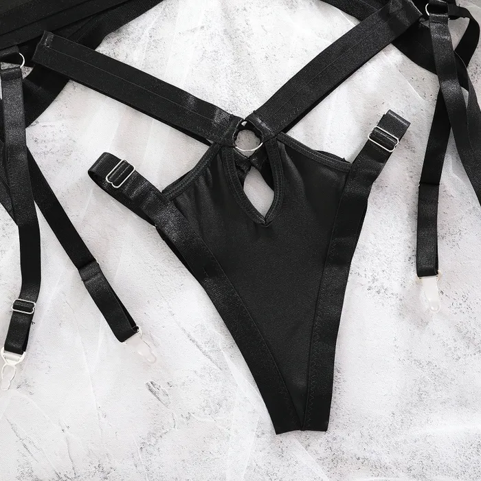 Luxury Erotic Lingerie For Women 3Pieces PushUp Underwear Set EVEs SECRETS Anal