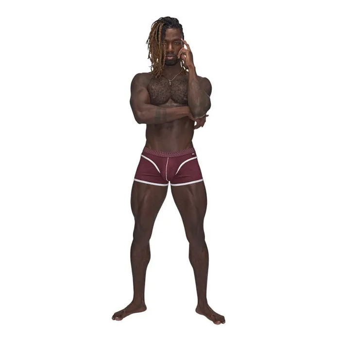 Male Power Anal Sport Mesh Sport Short Medium Burgundy