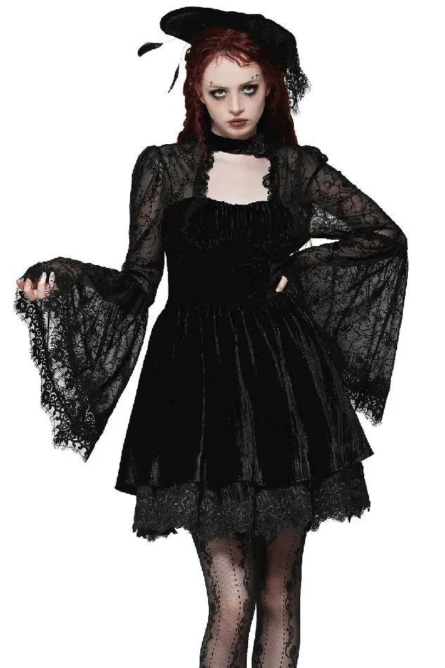 Male Sex Toys EVEs SECRETS Elegant Dress with Lace Details and Flared Sleeves Male Sex Toys EVEs SECRETS Elegant Dress with Lace Details and Flared Sleeves