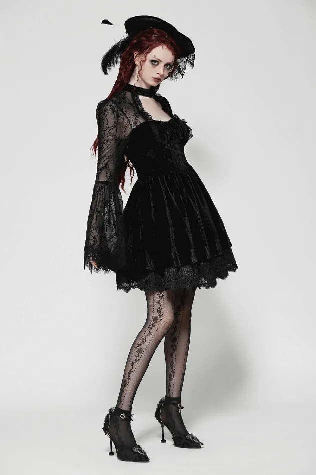 Male Sex Toys EVEs SECRETS Elegant Dress with Lace Details and Flared Sleeves
