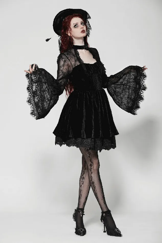 Male Sex Toys EVEs SECRETS Elegant Dress with Lace Details and Flared Sleeves