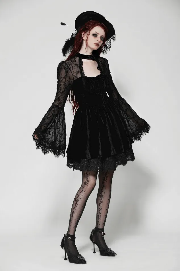 Male Sex Toys EVEs SECRETS Elegant Dress with Lace Details and Flared Sleeves