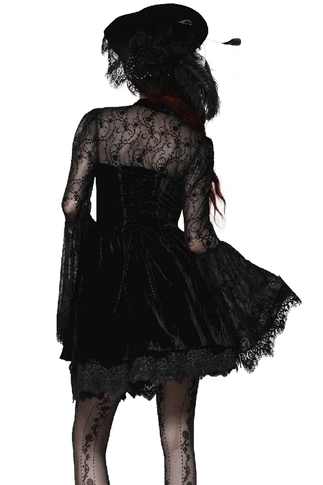 Male Sex Toys EVEs SECRETS Elegant Dress with Lace Details and Flared Sleeves