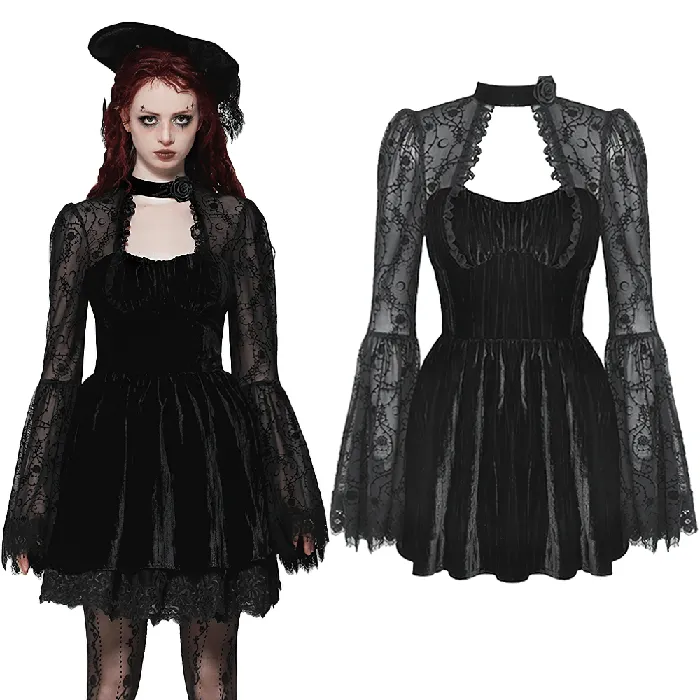 Male Sex Toys EVEs SECRETS Elegant Dress with Lace Details and Flared Sleeves