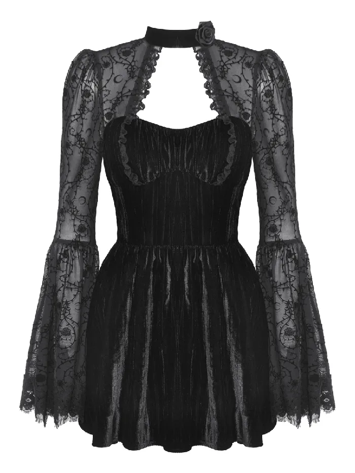 Male Sex Toys EVEs SECRETS Elegant Dress with Lace Details and Flared Sleeves