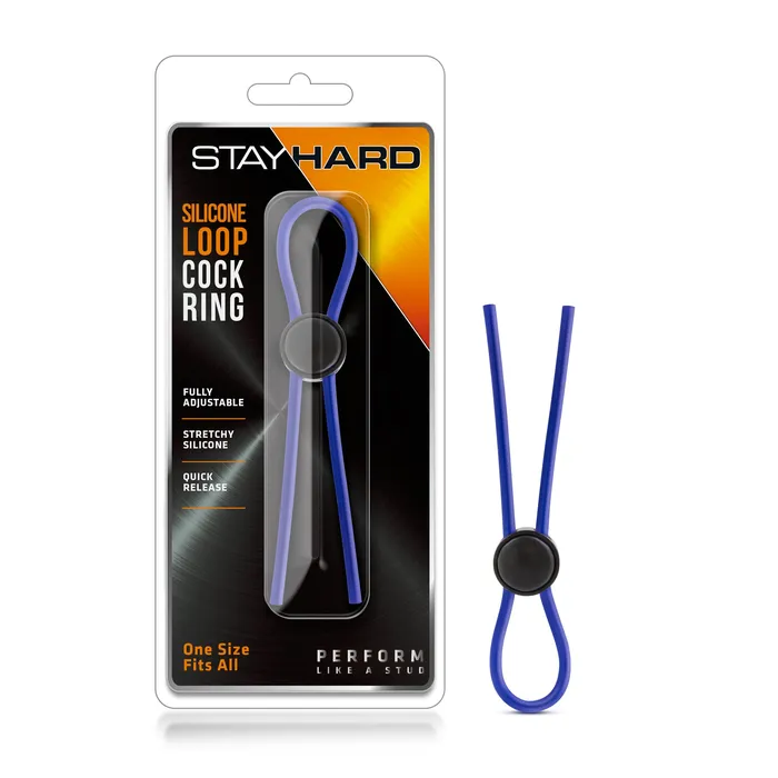 Male Sex Toys Stay Hard Silicone Loop Cock Ring Blue Blush Novelties Male Sex Toys Stay Hard Silicone Loop Cock Ring Blue Blush Novelties