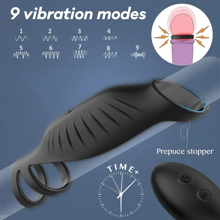 Male Sex Toys Wireless Vibrating Penis Ring Vibrator Lusty Age