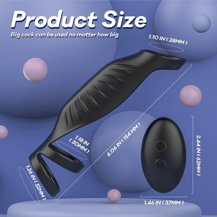 Male Sex Toys Wireless Vibrating Penis Ring Vibrator Lusty Age