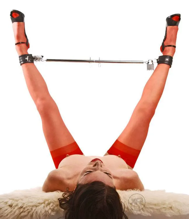 Master Series Male Sex Toys Master Series SPREAD ME ADJUSTABLE STEEL SPREADER BAR Silver