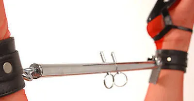Master Series Male Sex Toys Master Series SPREAD ME ADJUSTABLE STEEL SPREADER BAR Silver