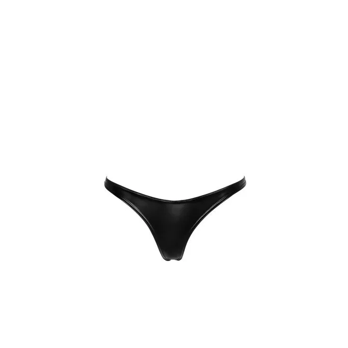 Noir Anal Power Wetlook Thong Medium Black
