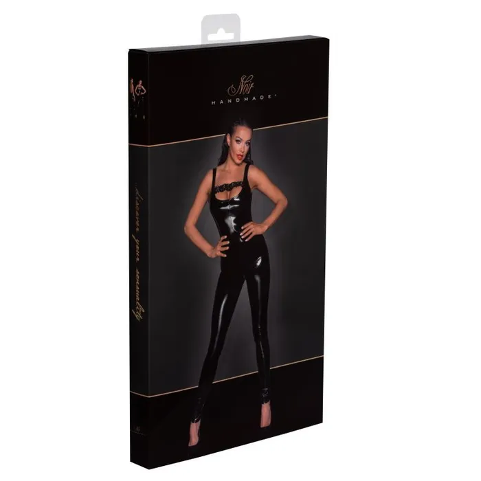 Noir Anal PVC Overall w 2 Way Zipper Small Black Noir Anal PVC Overall w 2 Way Zipper Small Black