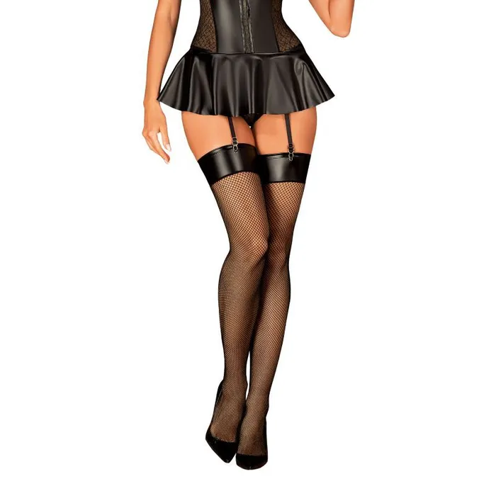 Obsessive Mens Underwear Darkessia Stockings Black LargeExtra Large