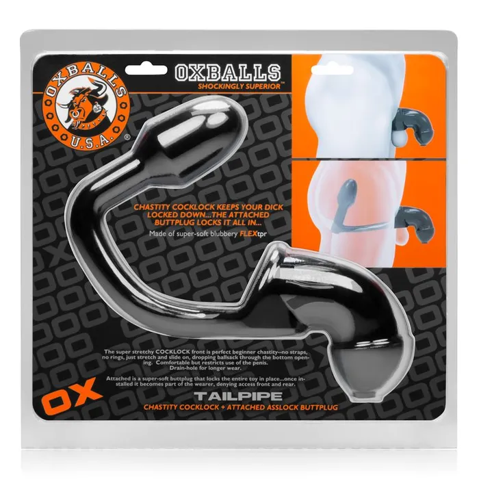 OxBalls Anal Tailpipe Asslock And Cocklock Oxballs Black