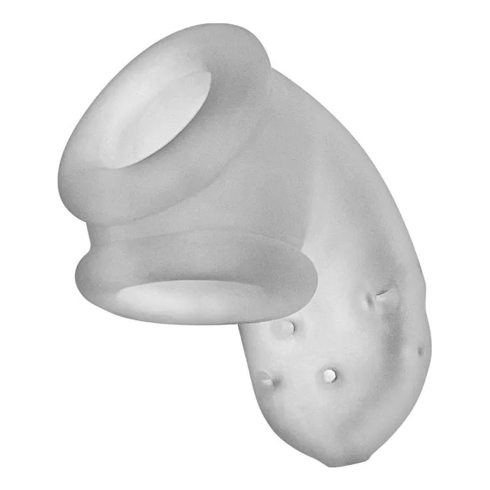 OxBalls Male Sex Toys Airlock AirLite Vented Chastity Clear Ice