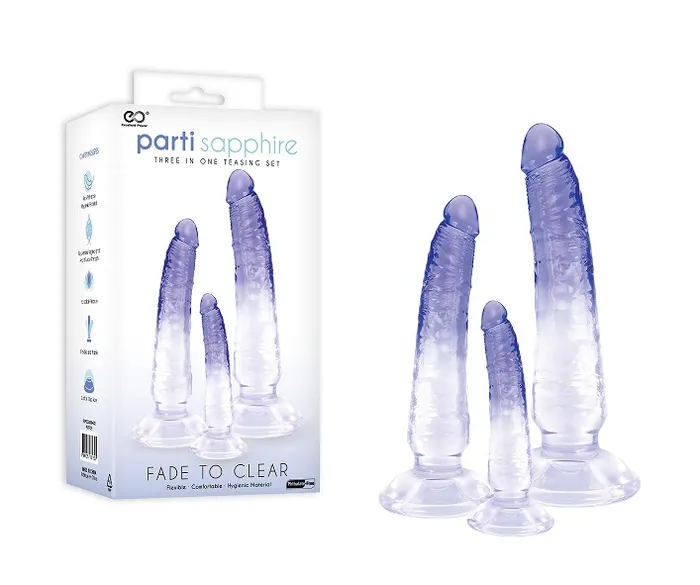 PARTI SAPPHIRE 3IN1 DONG KIT EXCELLENT POWER Dildos