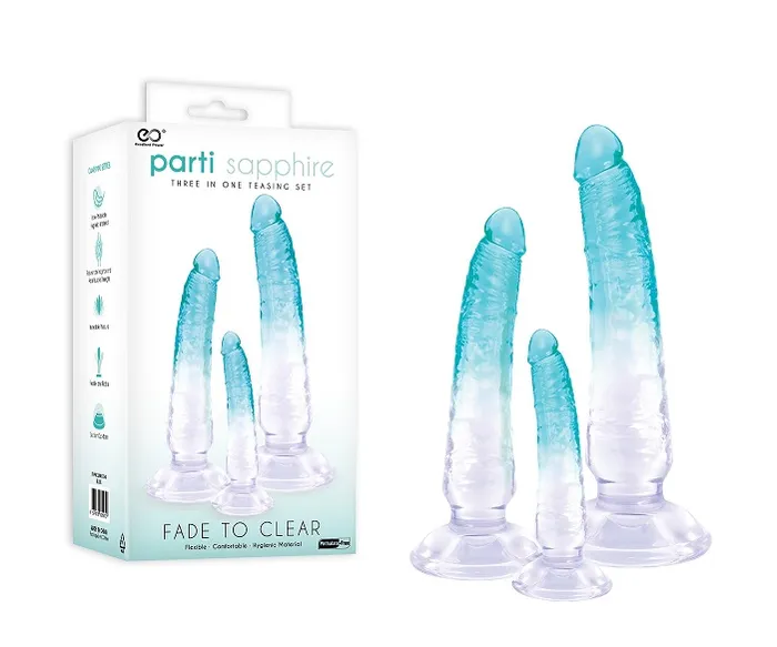 PARTI SAPPHIRE 3IN1 DONG KIT EXCELLENT POWER Dildos