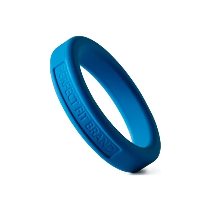 PerfectFit Male Sex Toys Classic Silicone Medium Stretch Penis Ring 44mm Blue