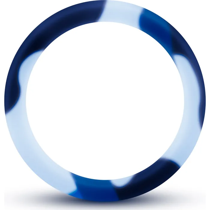 Performance Male Sex Toys Performance Silicone Camo Cock Ring Blue Camoflauge Blue