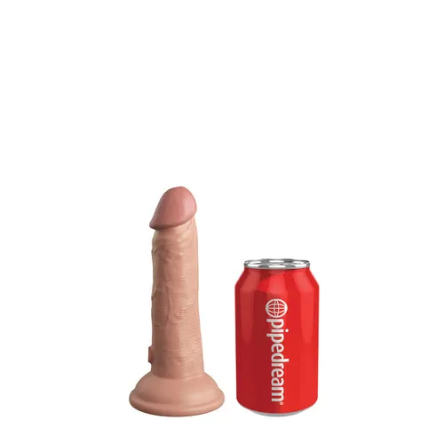 Pipedream Dildos King Cock Elite Silicone DualDensity Cock Dildo 6 in Tan