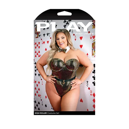 Play High Roller Costume Sequined Bodysuit Queen Sizes Fantasy Lingerie Couples Play High Roller Costume Sequined Bodysuit Queen Sizes Fantasy Lingerie Couples