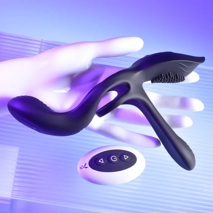 Playboy Couples Playboy The 3 Way Remote Controlled Vibrating Cockring with Stimulator Playboy Couples Playboy The 3 Way Remote Controlled Vibrating Cockring with Stimulator
