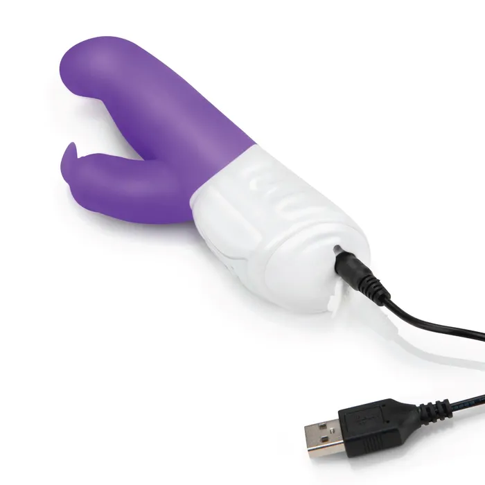 Rabbit Essentials RR Rechargeable GSpot Rabbit Vibrator Purple Rabbit Essentials Vibrators