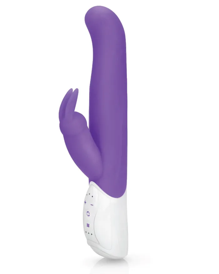 Rabbit Essentials RR Rechargeable GSpot Rabbit Vibrator Purple Rabbit Essentials Vibrators