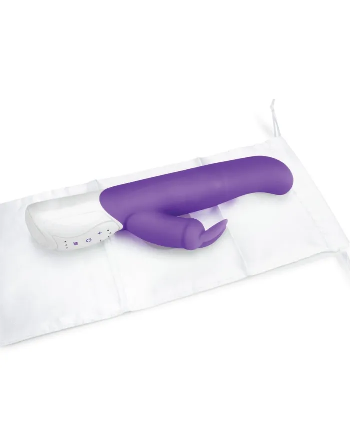 Rabbit Essentials RR Rechargeable GSpot Rabbit Vibrator Purple Rabbit Essentials Vibrators