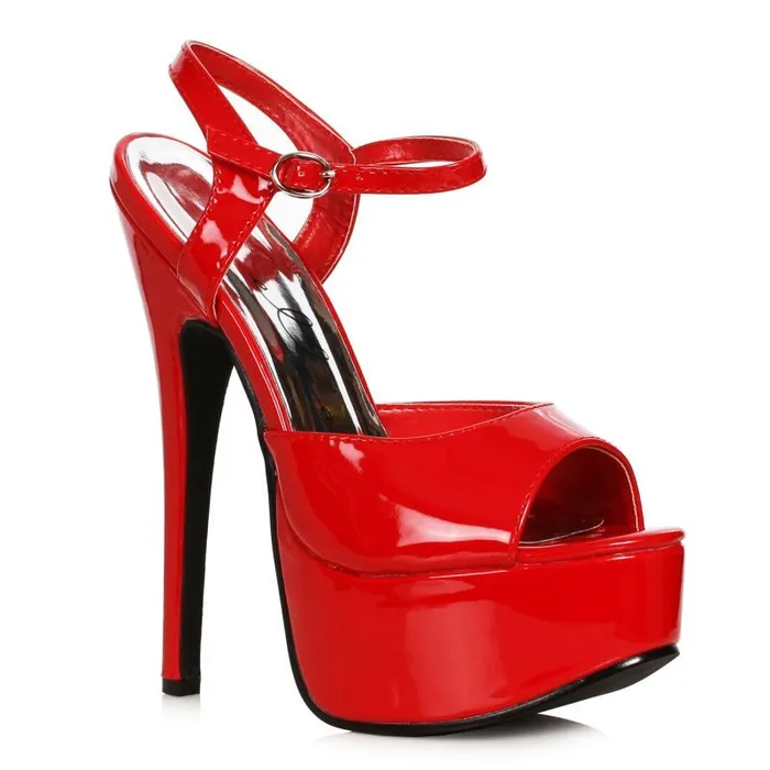 Stiletto Sandal Red 65in 7 Red Ellie Shoes Vibrators