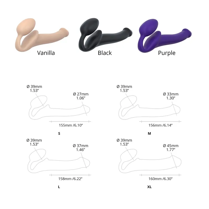 StrapOnMe SemiRealistic Bendable StrapOn Purple Size M straponme Female Sex Toys
