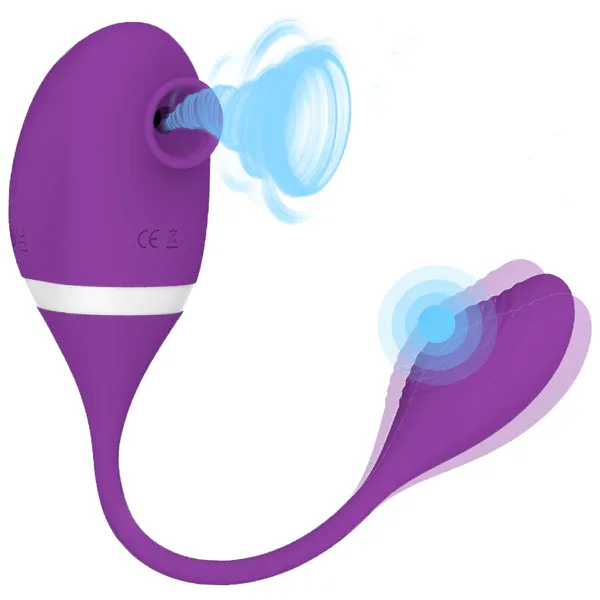 Sucking Vibrator with Vibrating Ball JazzToy Female Sex Toys