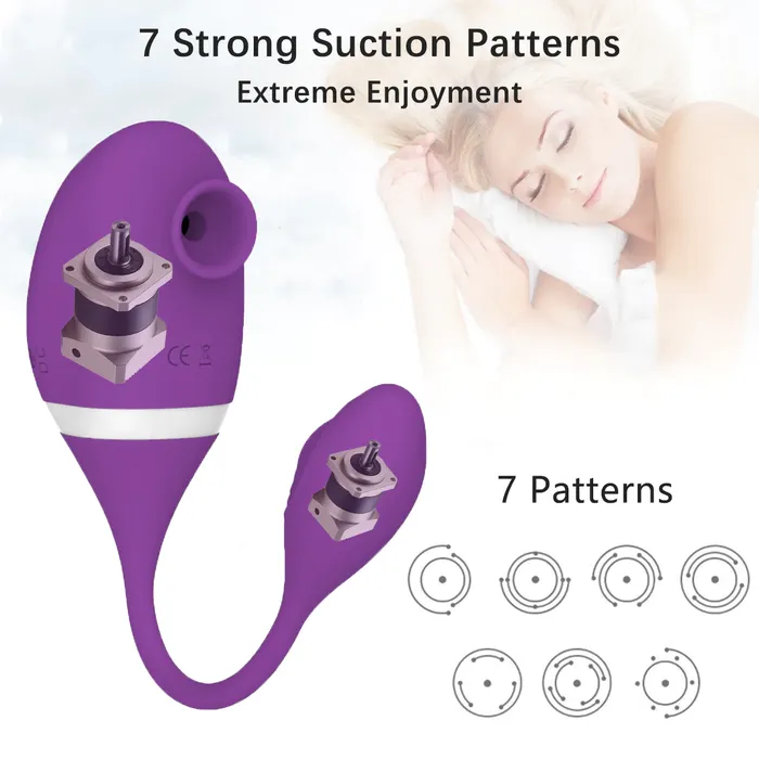 Sucking Vibrator with Vibrating Ball JazzToy Female Sex Toys