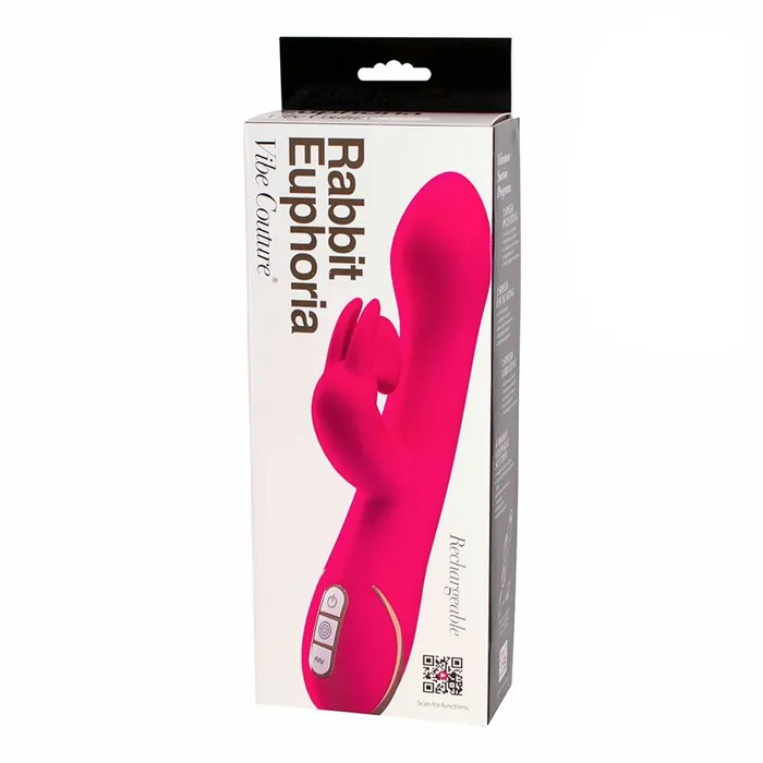 Vibe Couture Female Sex Toys Vibe Couture EUPHORIA Rechargeable Clitoral Suction Rabbit Vibrator Pink