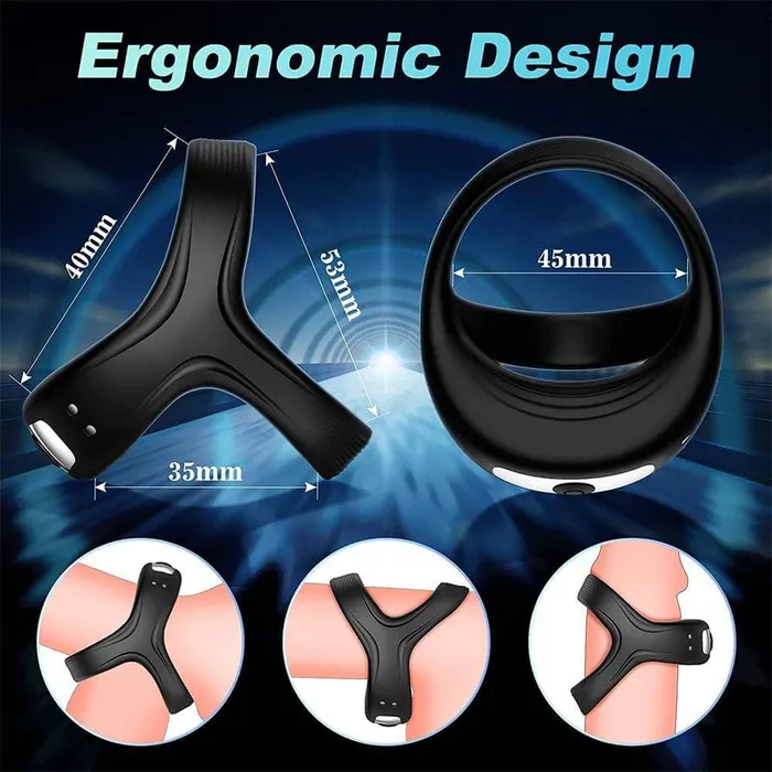 Vibrating Penis Ring for Men Erection Support Lusty Age Male Sex Toys