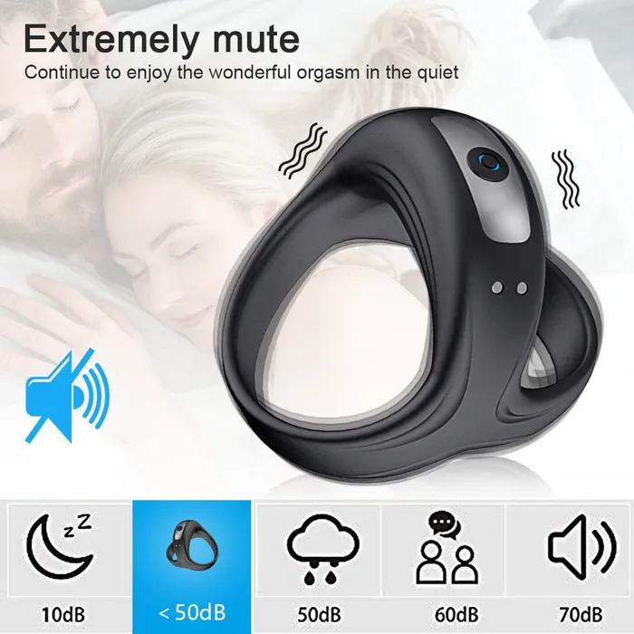Vibrating Penis Ring for Men Erection Support Lusty Age Male Sex Toys