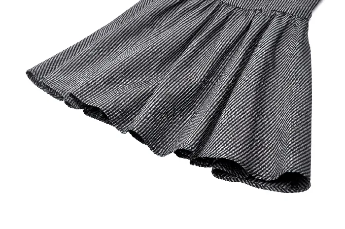 White Collar Striped Dress with Long Sleeves and Cuffs EVEs SECRETS Male Sex Toys