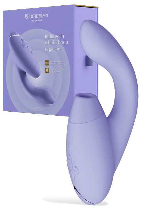 Womanizer Female Sex Toys Womanizer DUO Two 8 inch GSpot Rabbit Vibrator with Pleasure Air Clitoral Suction Stimulator Lilac Purple Womanizer Female Sex Toys Womanizer DUO Two 8 inch GSpot Rabbit Vibrator with Pleasure Air Clitoral Suction Stimulator Lilac Purple