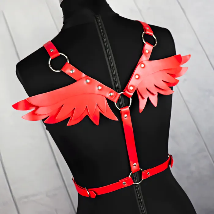 Womens Fashion PU Leather Body Bondage Punk Rave Womens Accessories EVEs SECRETS Restraints
