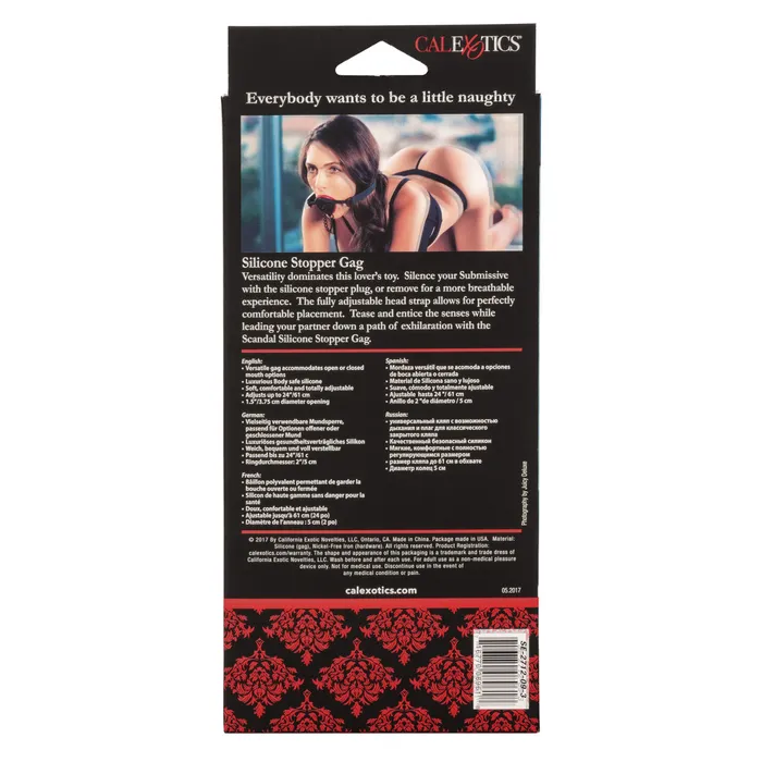 Anal CalExotics CalExotics Scandal Silicone Stopper Gag Black