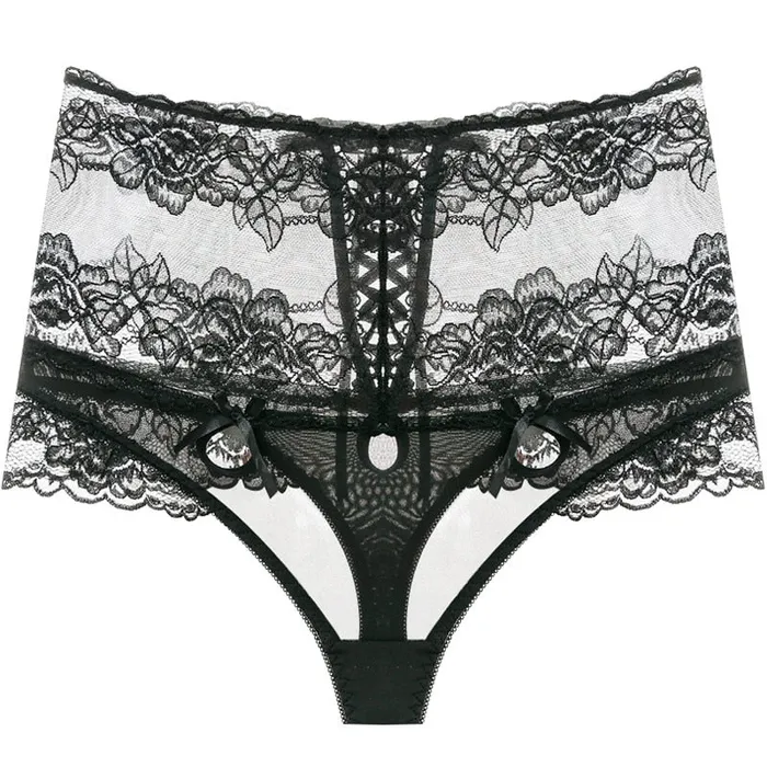 Anal FRISKY BUSINESS SG Panties Black High Waist Strappy Floral Lace Underwear Anal FRISKY BUSINESS SG Panties Black High Waist Strappy Floral Lace Underwear
